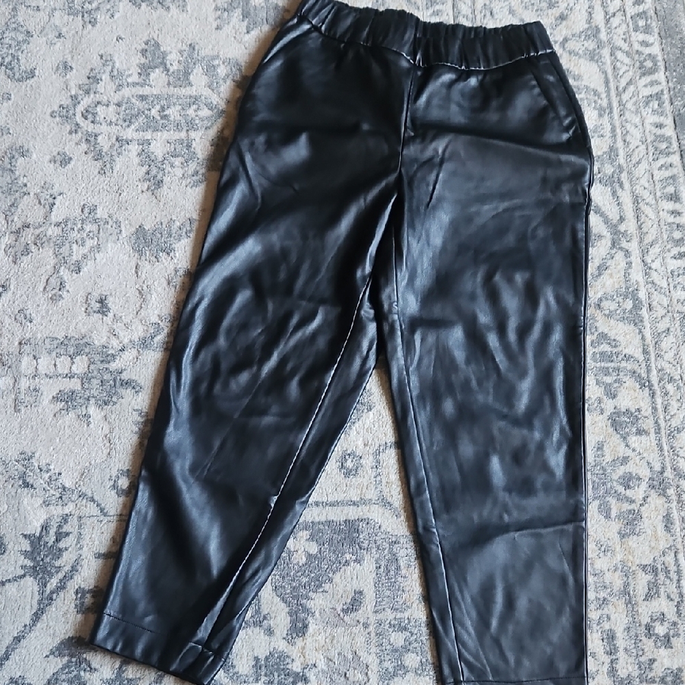 A New Day Black Faux Leather Trousers